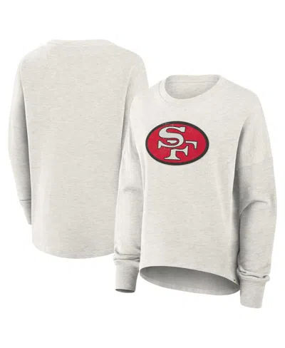 Fanatics Women's Cream San Francisco 49ers Dove Legacy Long Sleeve T-shirt In Gray