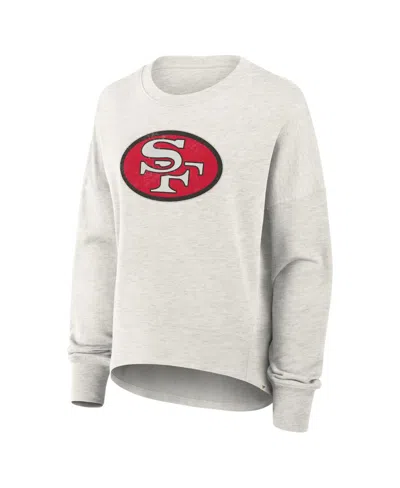 Fanatics Women's Cream San Francisco 49ers Dove Legacy Long Sleeve T-shirt In Gray