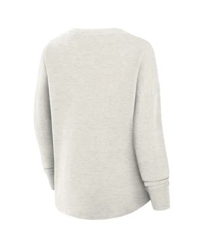 Fanatics Women's Cream San Francisco 49ers Dove Legacy Long Sleeve T-shirt In Gray