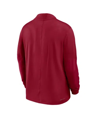 Jordan Men's Crimson Oklahoma Sooners Sideline Dri-fit Half-zip Pullover Hoodie In Red