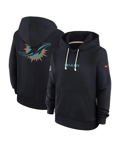 Nike Pitch Blue Miami Dolphins 2025 Rivalries Collection Standard Issue Sideline Dri-fit Hoodie In Blue