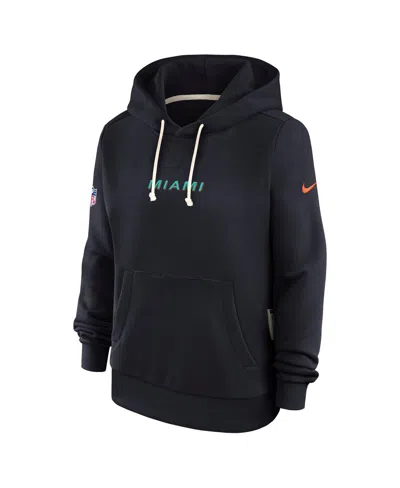 Nike Pitch Blue Miami Dolphins 2025 Rivalries Collection Standard Issue Sideline Dri-fit Hoodie In Blue