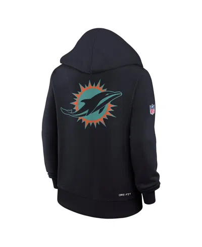 Nike Pitch Blue Miami Dolphins 2025 Rivalries Collection Standard Issue Sideline Dri-fit Hoodie In Blue