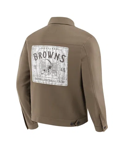 Fanatics Darius Rucker Collection By  X Nfl Men's Brown Cleveland Browns Trucker Full-button Jacket In Brown