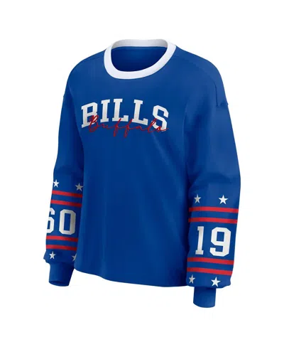 Wear By Erin Andrews Women's Royal Buffalo Bills Plus Size Sport Long-sleeve T-shirt In Blue