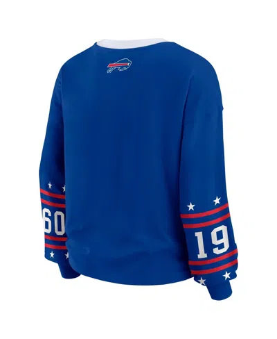 Wear By Erin Andrews Women's Royal Buffalo Bills Plus Size Sport Long-sleeve T-shirt In Blue