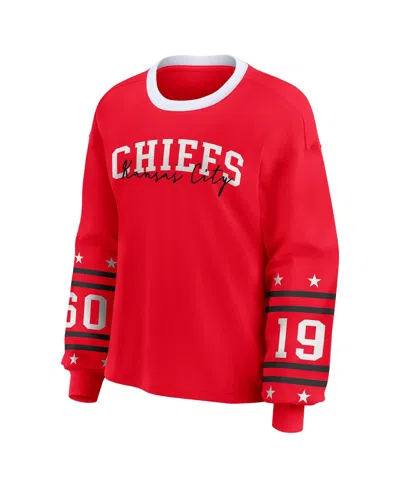 Wear By Erin Andrews Women's Red Kansas City Chiefs Plus Size Sport Long-sleeve T-shirt In Red