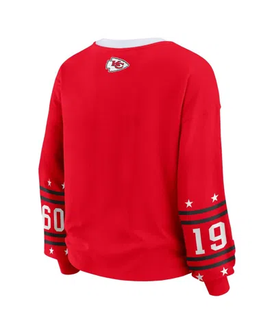 Wear By Erin Andrews Women's Red Kansas City Chiefs Plus Size Sport Long-sleeve T-shirt In Red