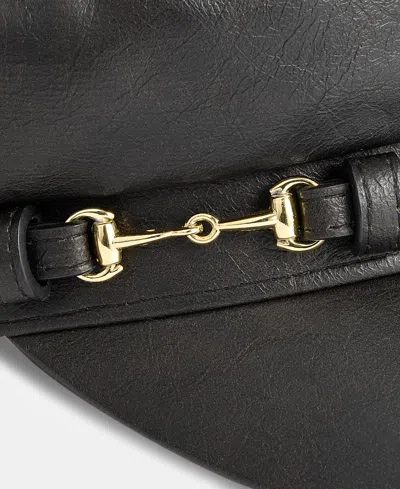 Giani Bernini Distressed Skipper Cap, Macy's Exclusive In Black