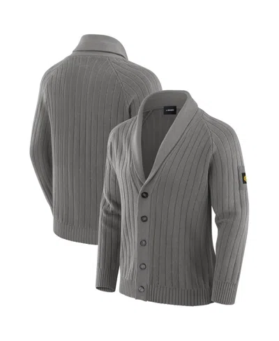 J. Palmer Men's Graphite Detroit Lions The Playmaker Cardigan Raglan Sweater In Gray