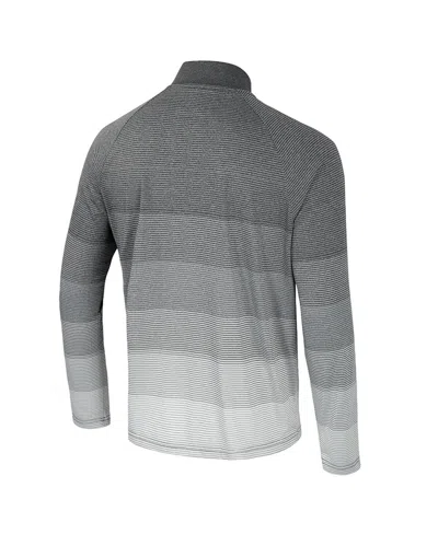 Colosseum Men's Gray Purdue Boilermakers Ai Striped Mesh Quarter-zip Raglan Windshirt Jacket In Gray