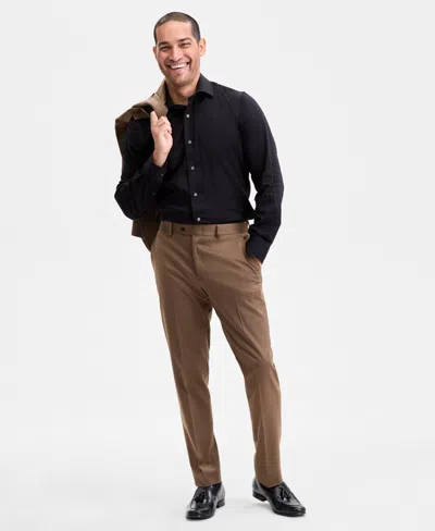 Bar Iii Men's Slim-fit Satin Suit Separate Pants, Exclusively At Macys In Brown