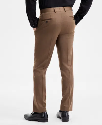 Bar Iii Men's Slim-fit Satin Suit Separate Pants, Exclusively At Macys In Brown
