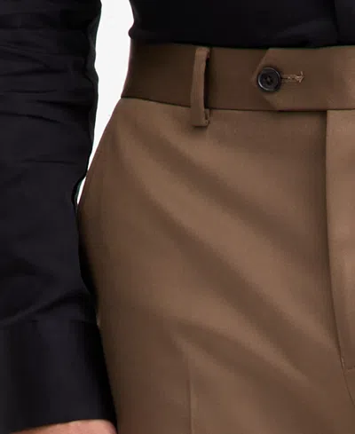 Bar Iii Men's Slim-fit Satin Suit Separate Pants, Exclusively At Macys In Brown
