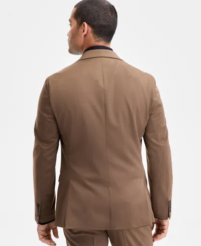 Bar Iii Men's Slim-fit Satin Suit Separate Jacket, Exclusively At Macy's In Brown