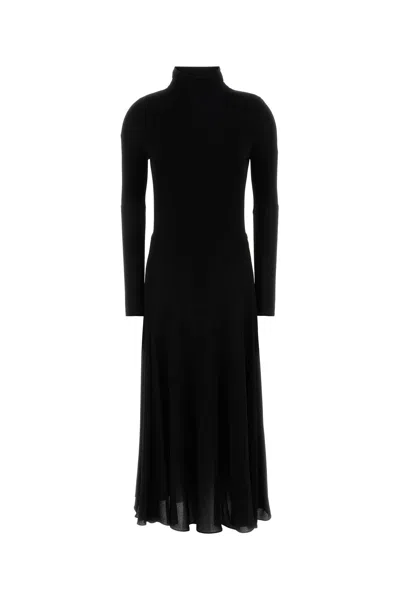 Alaïa Alaia Abito In Jersey Fluido Con Cuore In Black