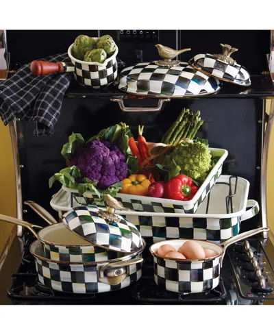 Mackenzie-childs Courtly Check Enameled 3-quart Saute Pan In Multi