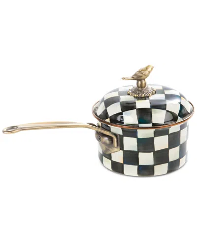 Mackenzie-childs Courtly Check Enameled 2.5-quart Saucepan In Multi