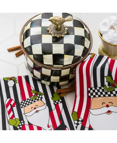 Mackenzie-childs Courtly Check Enameled 2.5-quart Saucepan In Multi