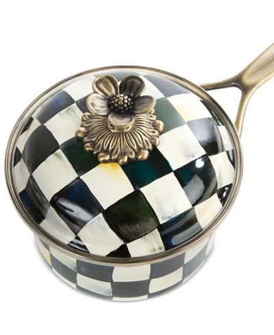 Mackenzie-childs Courtly Check Enameled 1-quart Saucepan In Multi