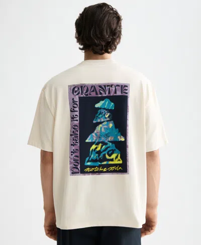 Scotch & Soda Men's Relaxed Fit Short Sleeve Graphic T-shirt In Yellow