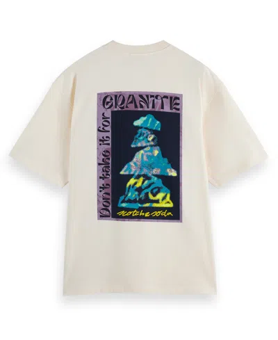 Scotch & Soda Men's Relaxed Fit Short Sleeve Graphic T-shirt In Yellow