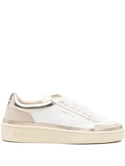 Ghoud Pads Low Leather Sneakers In White