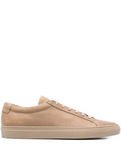 Common Projects Grigio Vitello Leather Sneakers In Brown