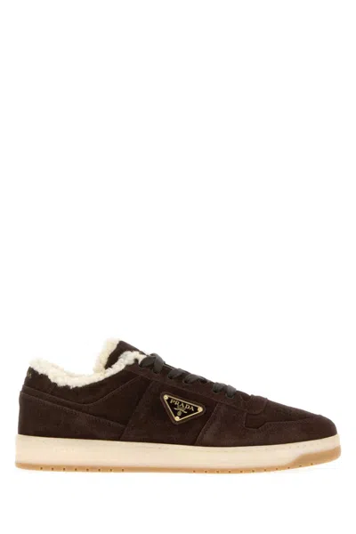 Prada Suede Sneakers Rubber Sole In Multi