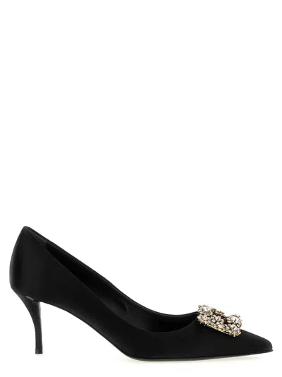 Roger Vivier Flower Strass 65 Pumps In Black