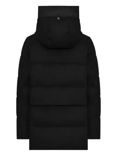 Duno Keiko Hooded Zip Puffer Jacket In Black