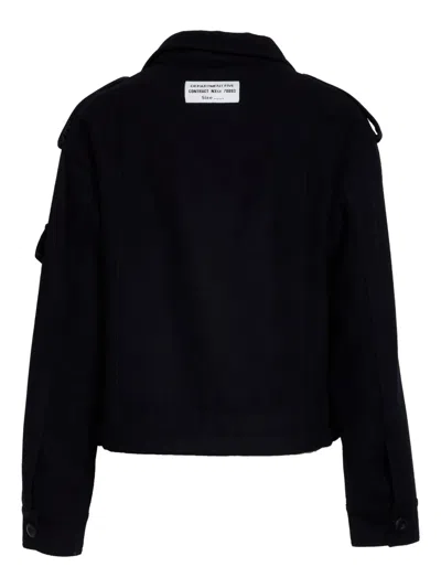 Department Five Flap-pocket Buttoned Field Jacket In Blue