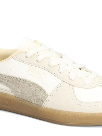 Puma Palermo Elevata Platform Sneaker In White