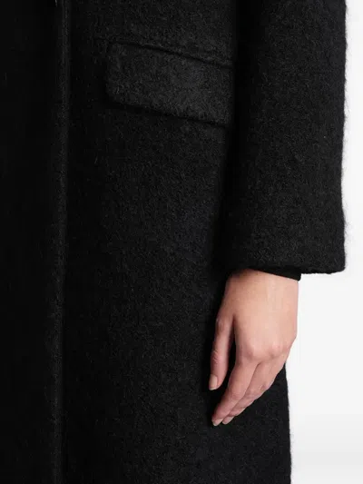 Tagliatore Tailored Black Alpaca-wool Blend Coat In Black