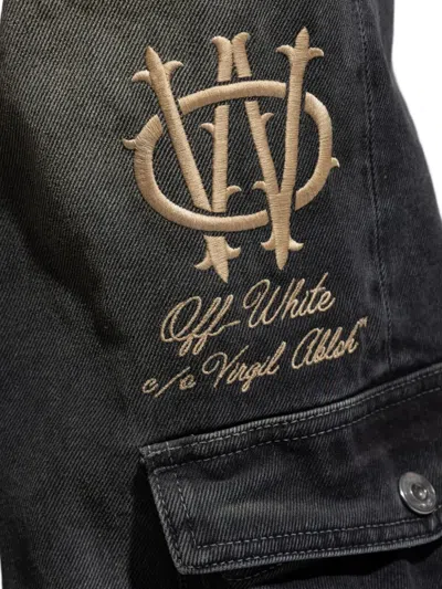 Off-white Belt Loop Denim Trousers In Black