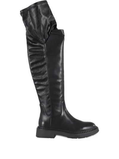 Ash Maxim Over-the-knee Boots In Black