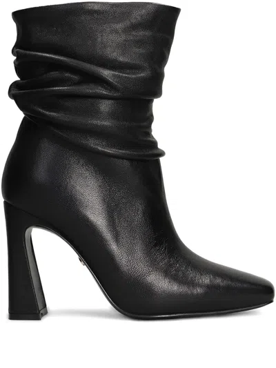 Gold & Rouge Jelly High Heels Ankle Boots In Black