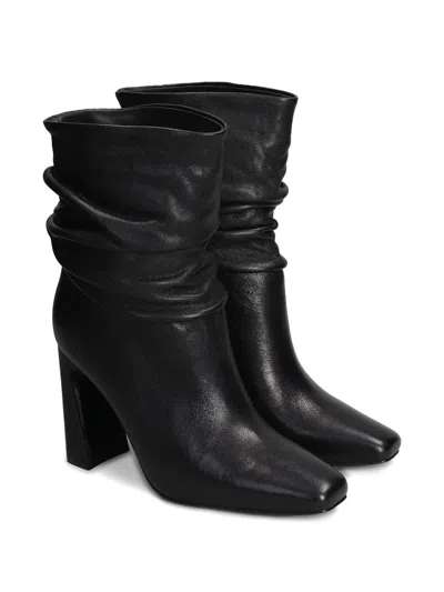 Gold & Rouge Jelly High Heels Ankle Boots In Black