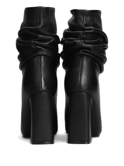 Gold & Rouge Jelly High Heels Ankle Boots In Black