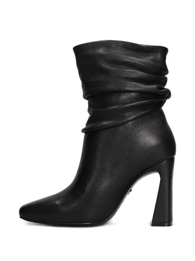 Gold & Rouge Jelly High Heels Ankle Boots In Black