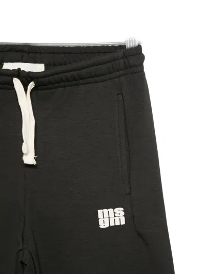 Msgm Drawstring Trousers In Black
