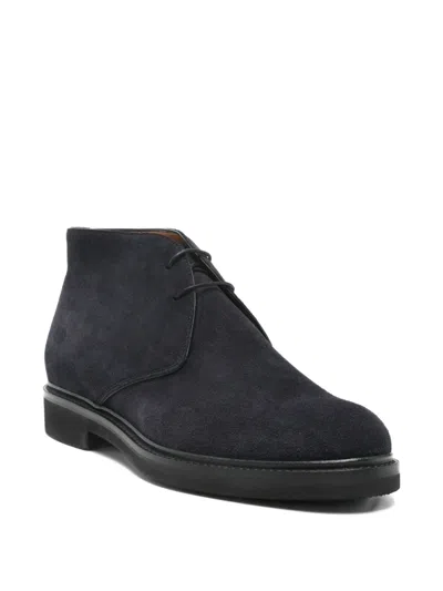 Ortigni Lace-up Desert Boots In Blue
