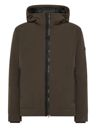Peuterey Quilted Jacket With Hood In Brown