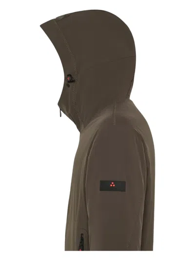 Peuterey Quilted Jacket With Hood In Brown