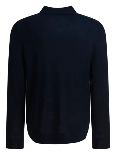 Vince Merino Wool Polo Shirt Polo Shirts Blue In Blue