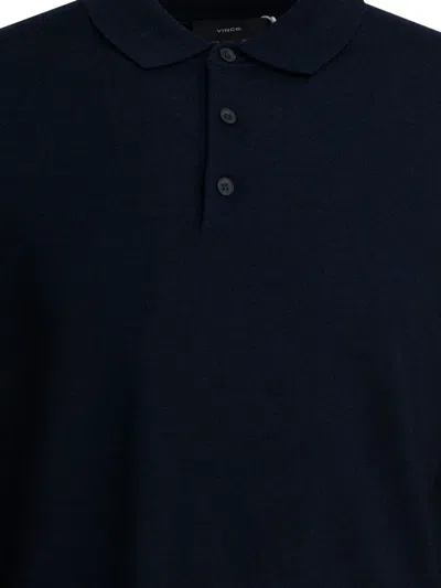 Vince Merino Wool Polo Shirt Polo Shirts Blue In Blue