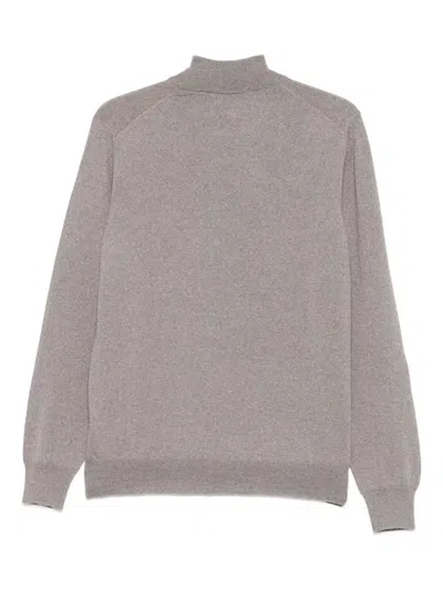 Tagliatore High-neck Long-sleeve Sweater In Gray