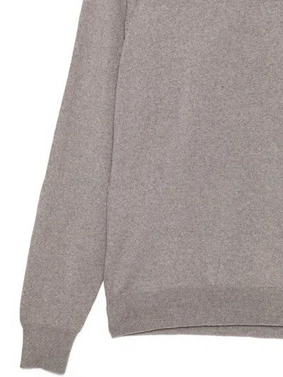 Tagliatore High-neck Long-sleeve Sweater In Gray