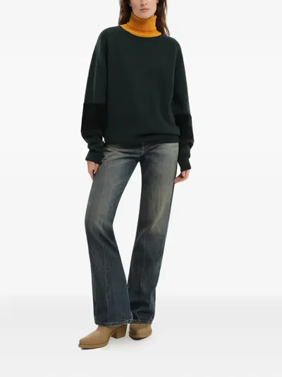 1989 Studio Givenchy Givenchy Logo Flat Slide Sandals In Green