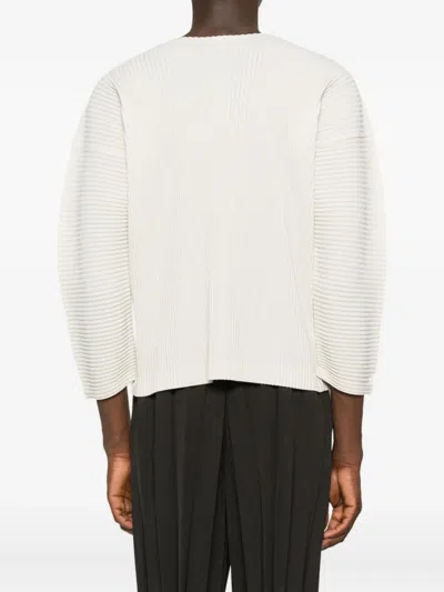 Issey Miyake Monthly Colors: September Pleated T-shirt In White